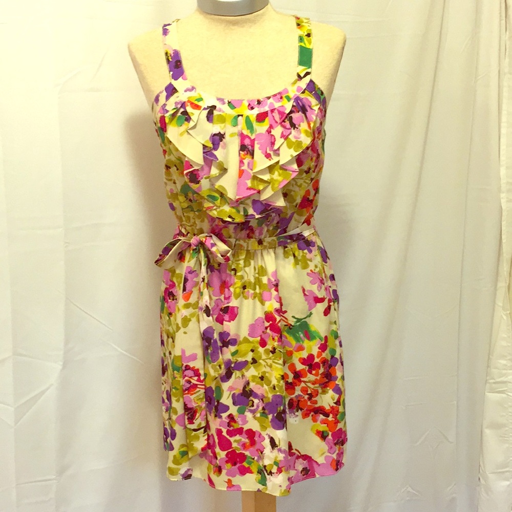 Express Summer Floral Ruffle Dress